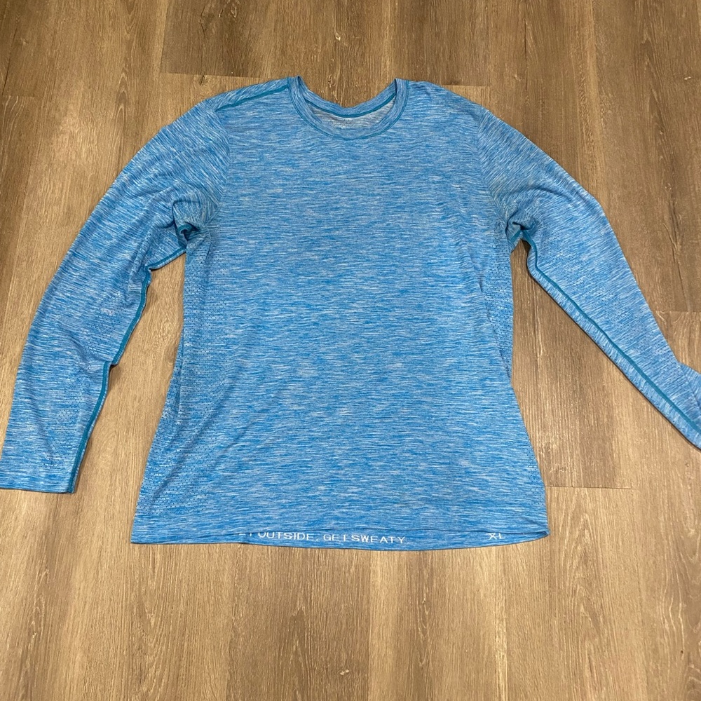 lululemon athletica Blue Long Sleeve Tee